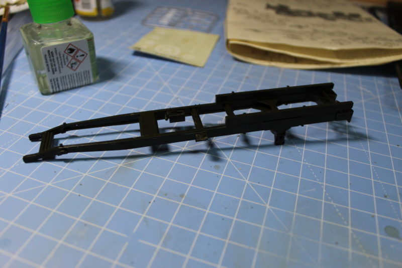 first part of the cargo truck chassis completed