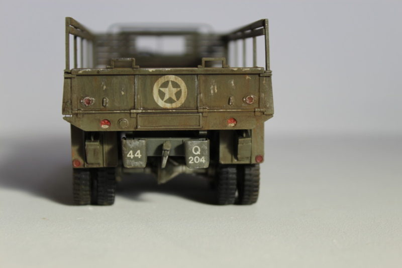 US WW2 Cargo Truck Model Rear Photograph