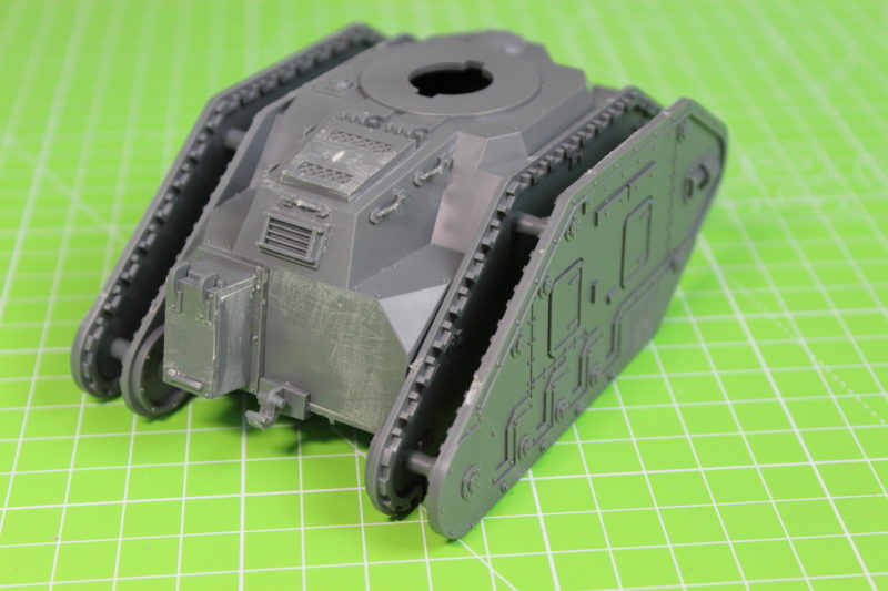 Rear View Of The Games Workshop Leman Russ Battle Tank Before Painting