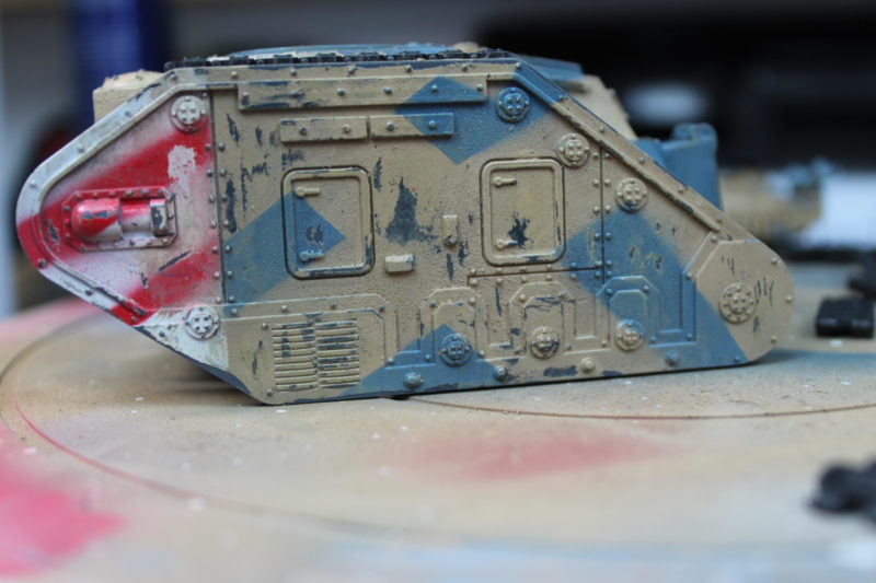 Started The Chipping On The Leman Russ Model Tank