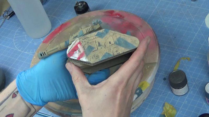 Paint Chipping On The Games Workshop Model Tank