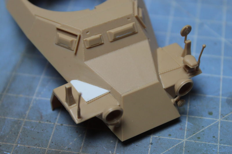 The Replacement Part Fitted To The Front Mudguard Of The 135th Leichter Panzerspahwagen Scale Model