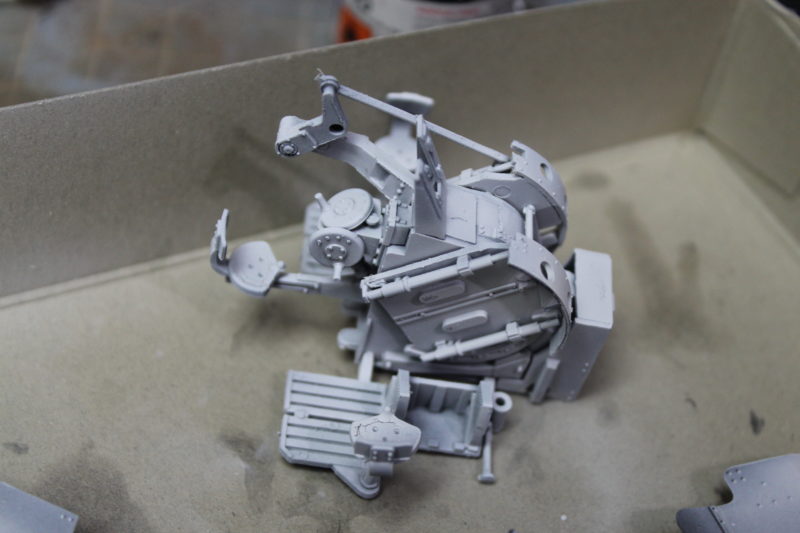 Hairspray And The A Coat Of Thinned White Paint On The Tamiya Flak Gun Scale Model
