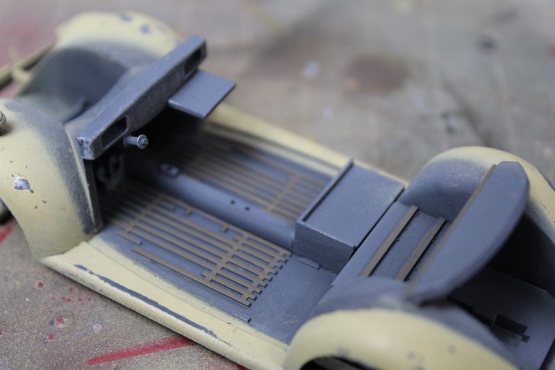 Wooden Slates On The Floor Painted On The Volkswagen Scale Model Kit