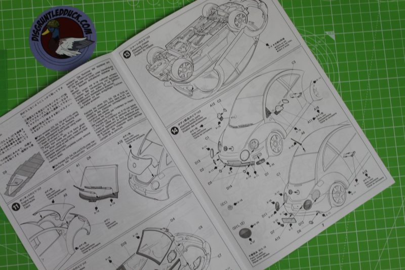 Tamiya 124th Volkswagen New Beetle Model Kit Instructions
