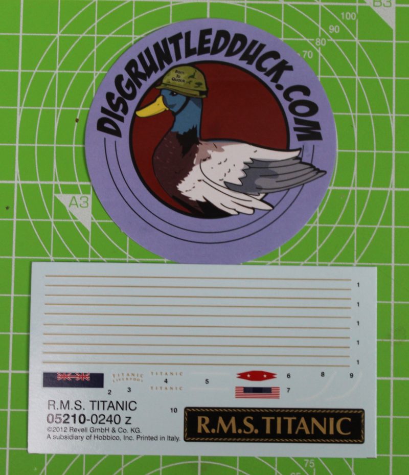 Decals For The Revell 700 Scale Titanic Model