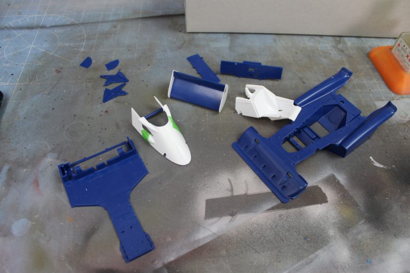 I Have Assembled Some Of The Parts Of The Tamiya 6 Wheel Tyrrell Model Ready For Primer