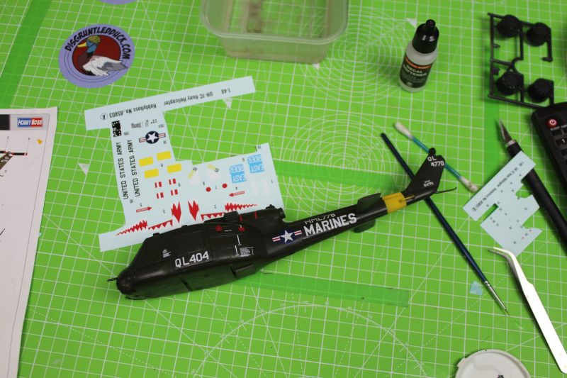 The Decals On The 148th Hobbyboss Huey Helicopter