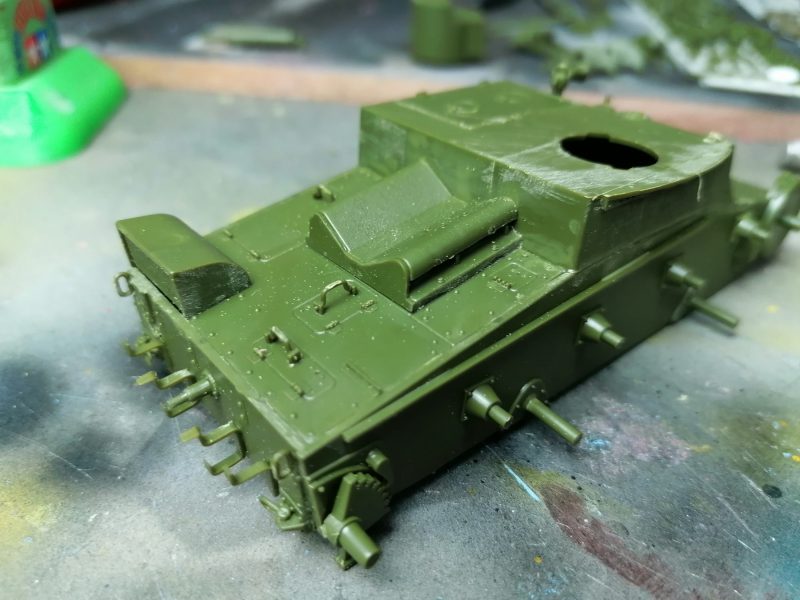 Rear View Of The Hull On The OT-26 Flamethrower Tank Model