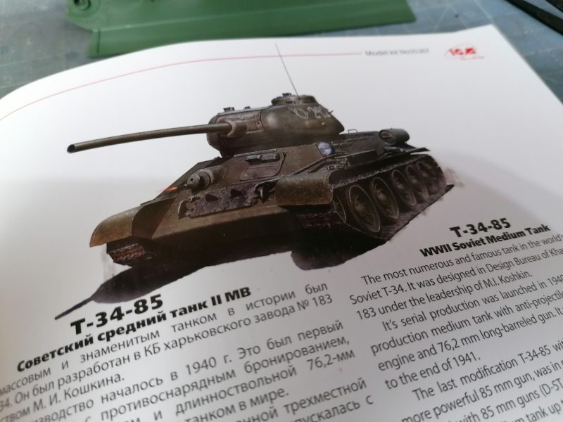 ICM T - 34 - 85 Scale Model Tank Kit