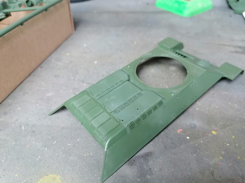 Working On The Top Of The Hull For The T34 Tank Model