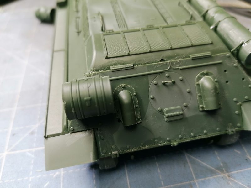 The Rear Of The ICM Model T-34's Hull
