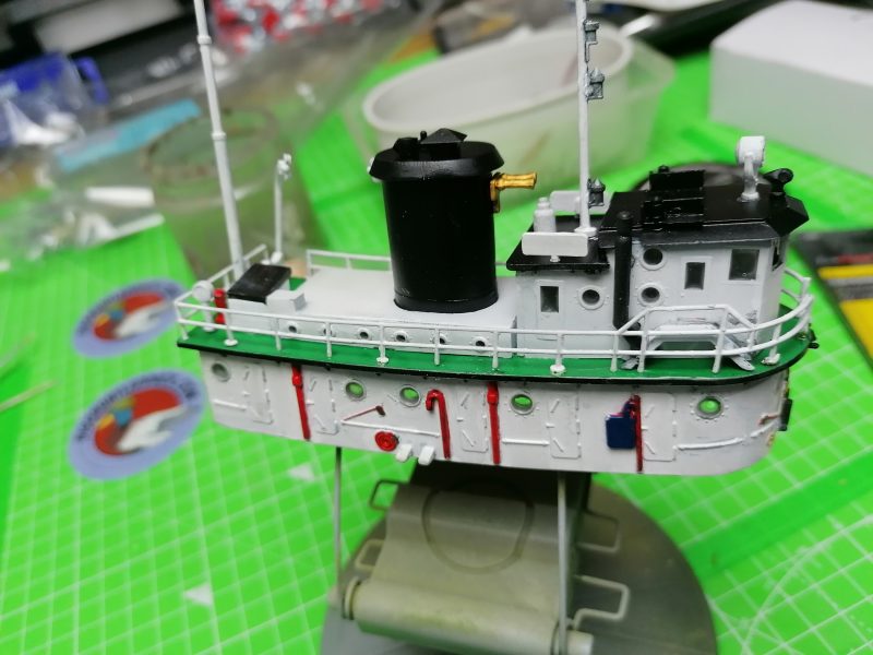 Another Angle Of The Top Of The Tugboat, Painted And Varnished Ready For Some Weathering