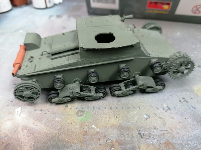 The Wheels And Iderlers Fitted On The 1/35th Scale Russian Tank