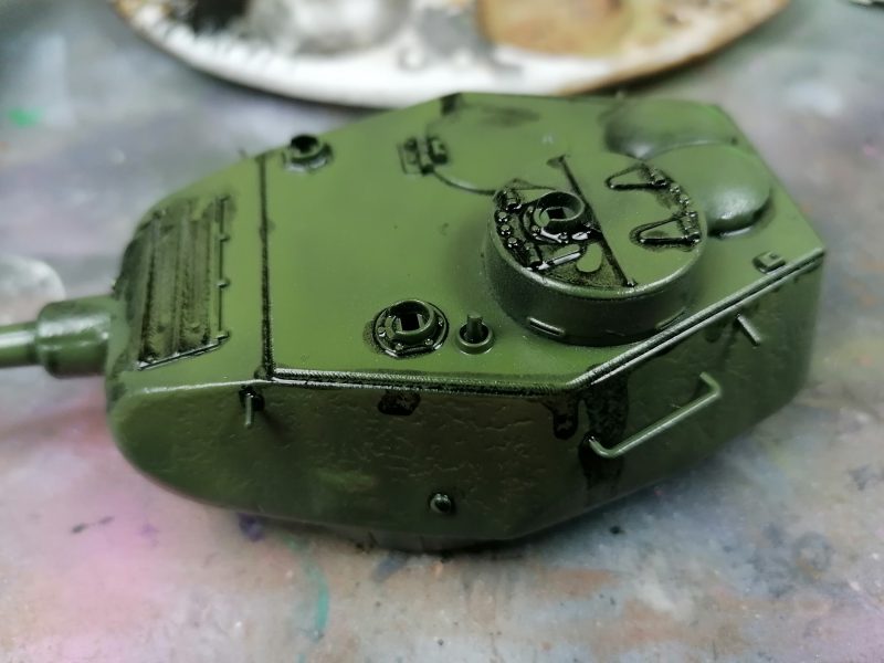 Weathering The Turret Of The T-34 Tank Model