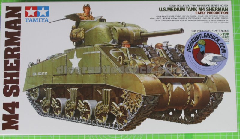 Tamiya 1/35th U.S. M4 Sherman Tank Early Production Scale Model Kit