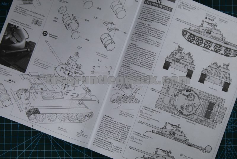 Instructions For The Russian T-62A Scale Model Kit By Tamiya