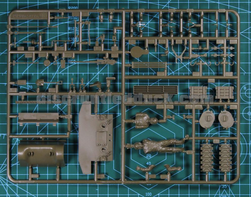Sprue Of Detailed Parts For The Early Production US Sherman Model Tank