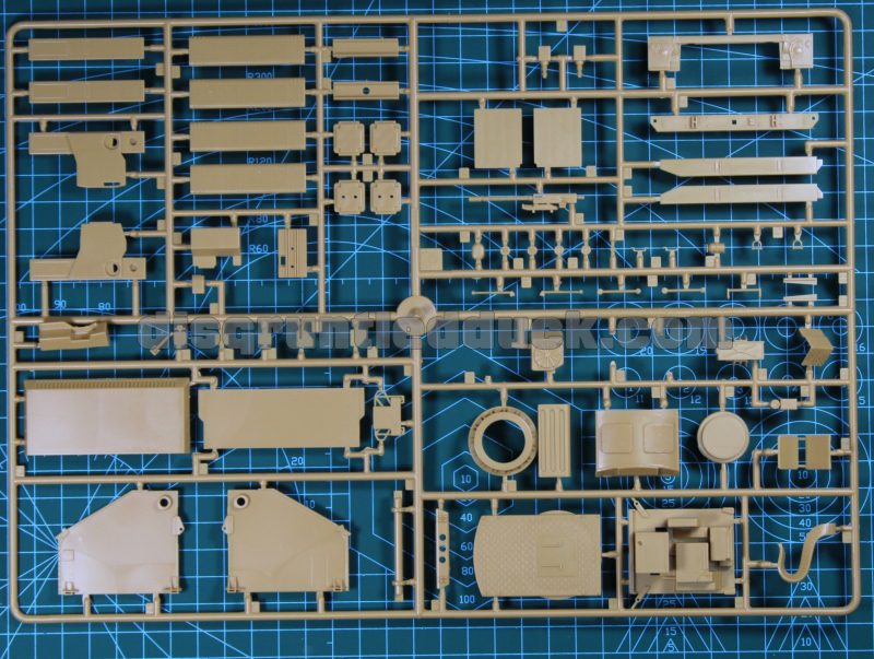 Sprue Of Parts For The Military Car Model