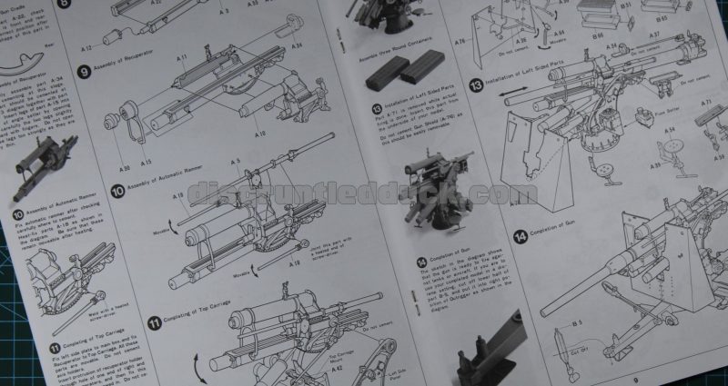 Tamiya 1/35th 88mmGunFlak36/37 Scale Model Kit Instructions