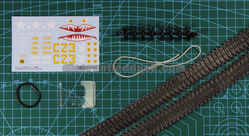 Tracks, Clears Parts, Decals, And Extras For The Tamiya M48A3 Tank Model Kit