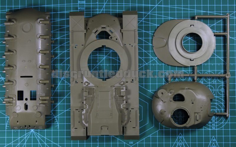 Hull And Turret Parts For The Tamiya M48A3 Scale Model. Kit