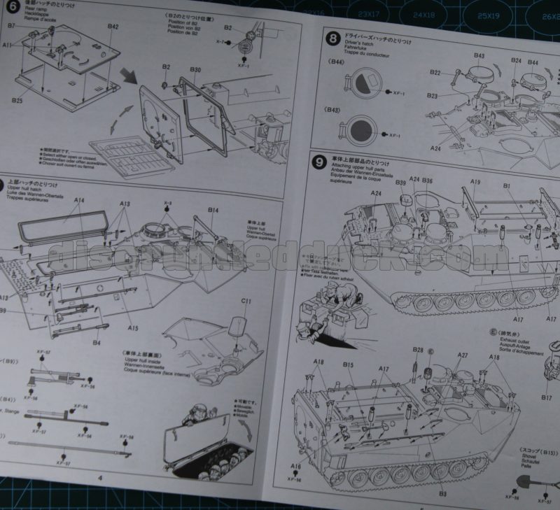 Instructions For The Tamiya 1/35th US Assault Amphibious Vehicle AAV-P7/A1 w/UGWS