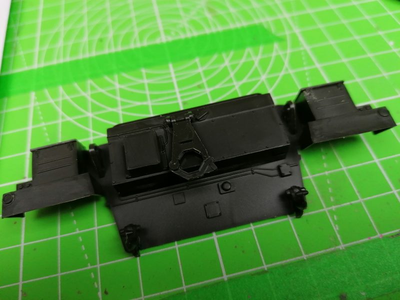 The Rear Of The Lower Hull On The Tamiya 1/35th Scale Chieftain