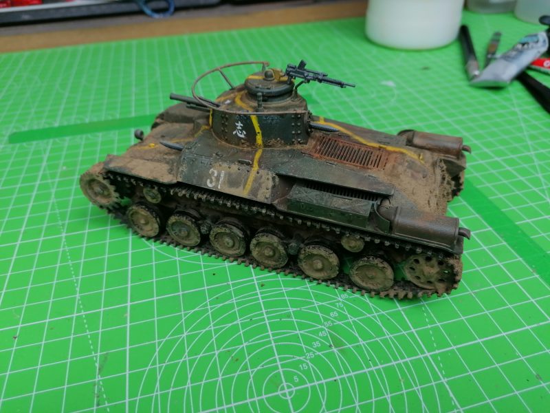 Added Pigments To The Tamiya Type 97 Model Tank
