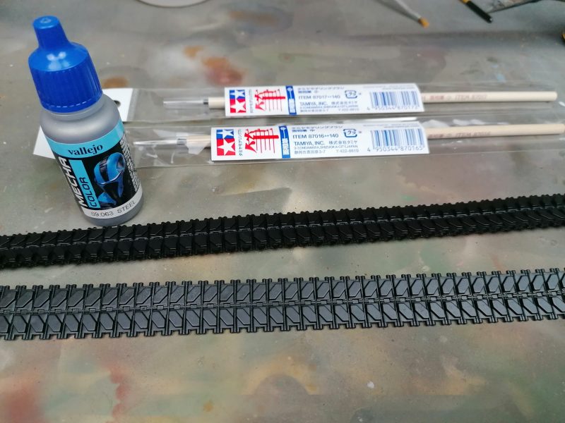 Time To Hand Paint The Tracks For The Tamiya Abrams Tank Model Kit