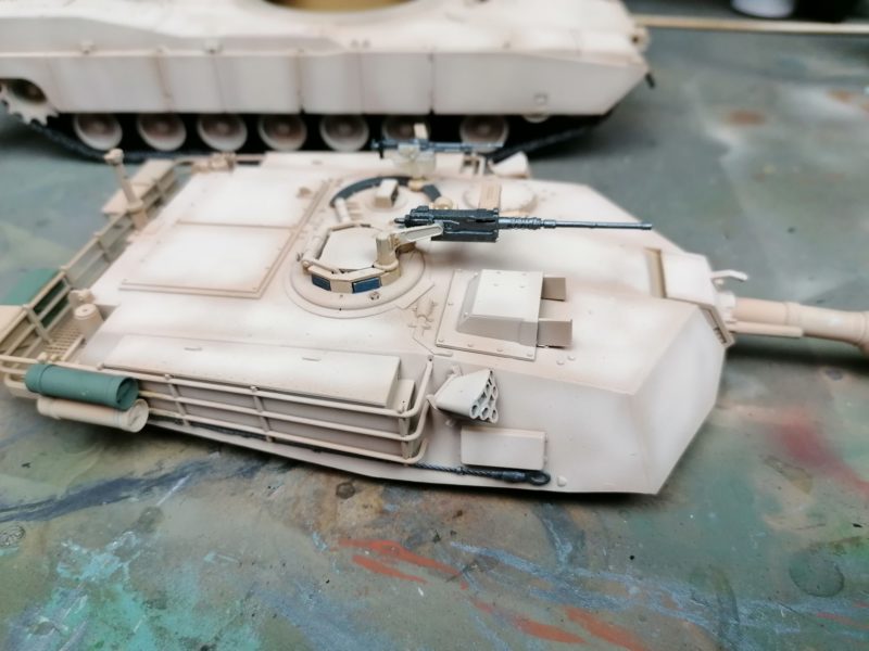 Turret Of The Abrams Tank Painted And Ready For The Next Stage