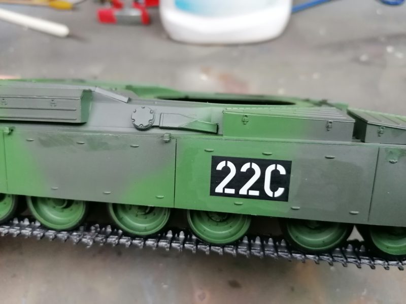 Applying The Decals To The Chieftain Model Tank