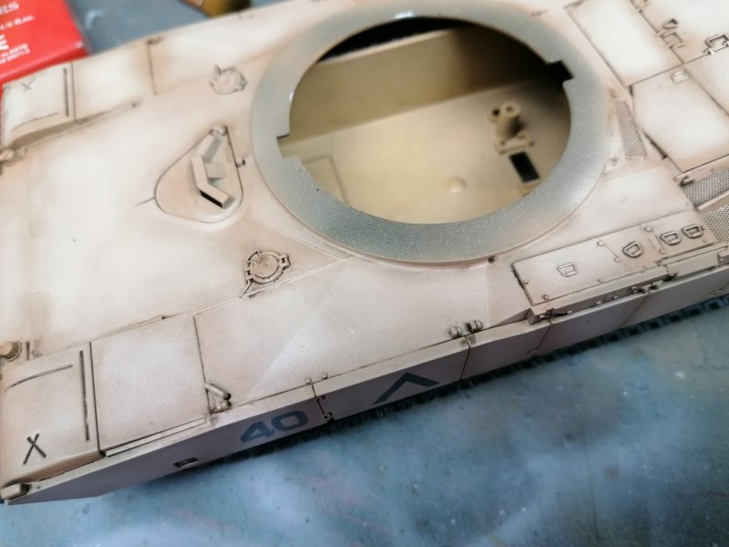 The Abrams Model Tank After The Enamel Wash Has Been Cleaned
