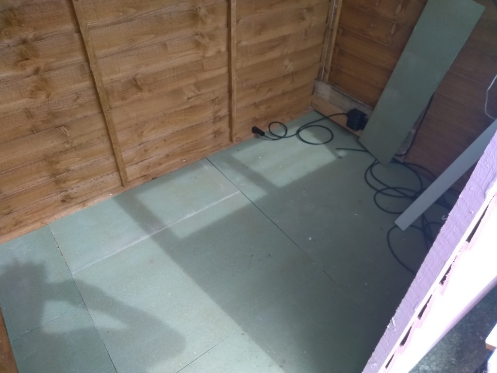 Fitting Underlay In The Shed