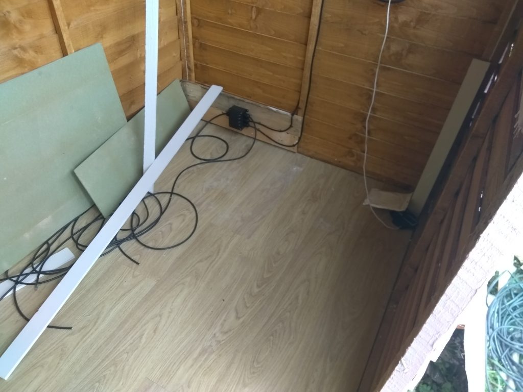 Laminate Flooring Laid In Shed