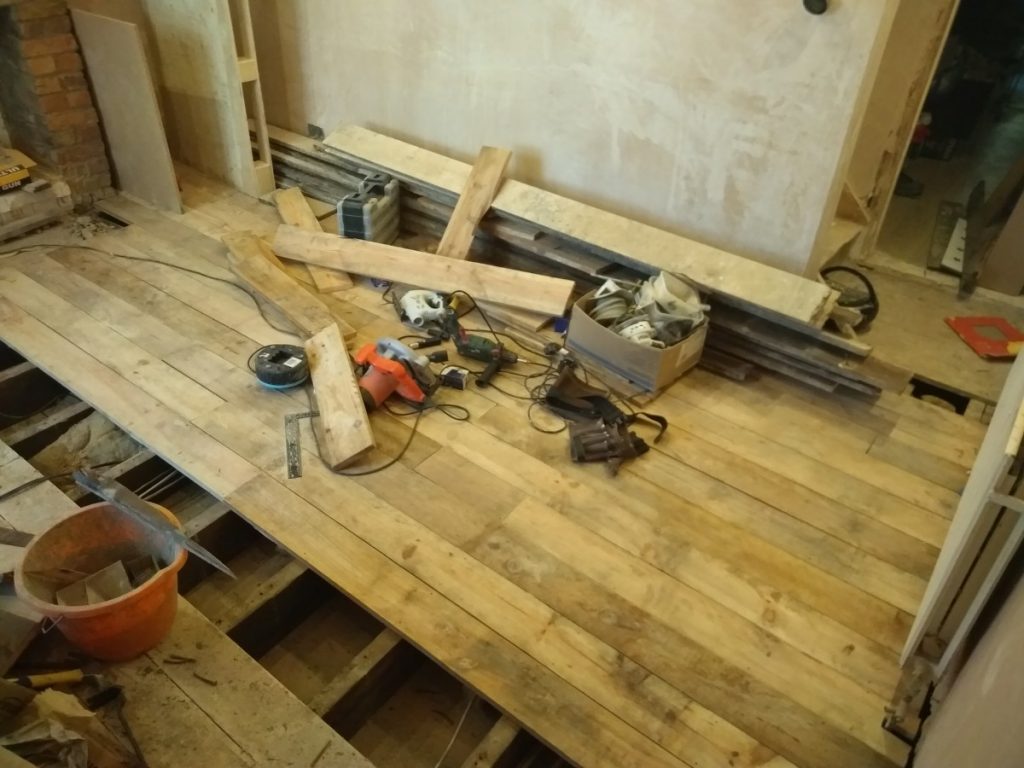 Half Way Through Fitting The New Scandinavian Larch Floor