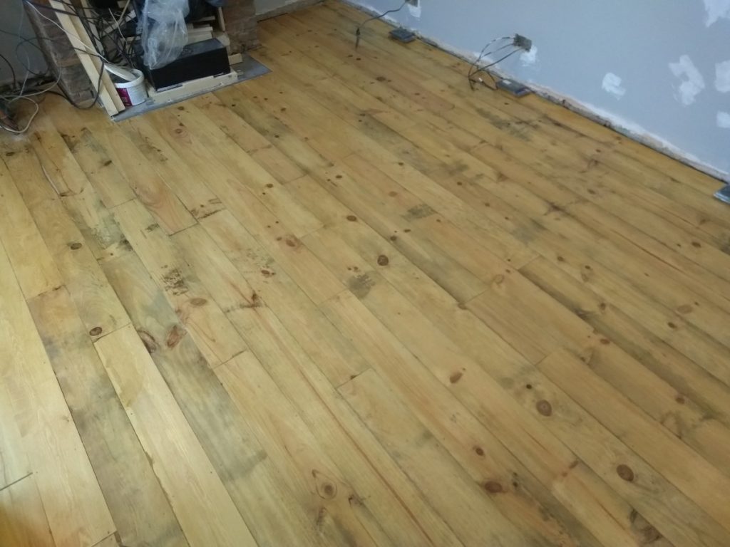 The Finished Scandinavian Larch Floor In The Living Room