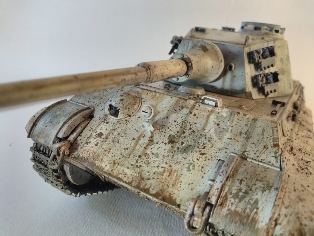 Close Up Of Details On The King Tiger Main Gun 1/35th Scale Model
