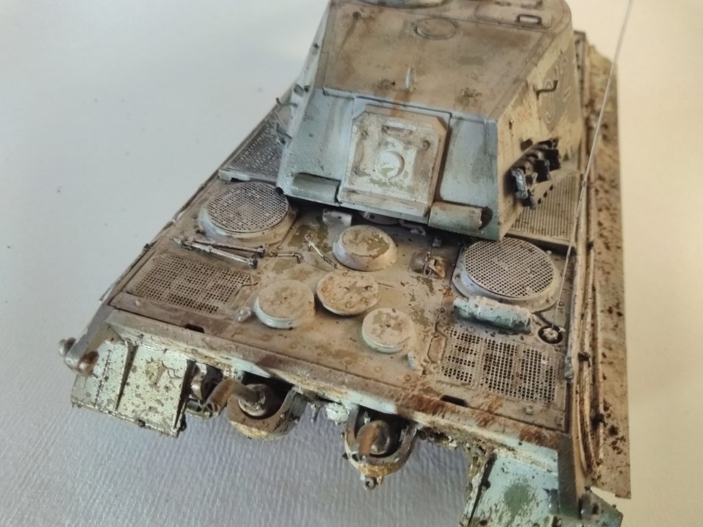 King Tiger Model Rear Deck And Engine More Mud Splatter Streaking And Streaking.