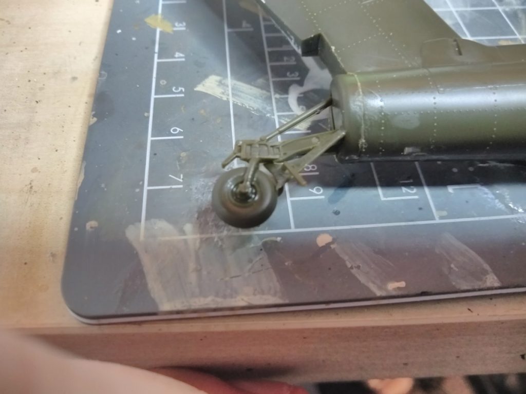 Fitted The Rear Wheel Assembly To The Apache Ah-64 Scale Model