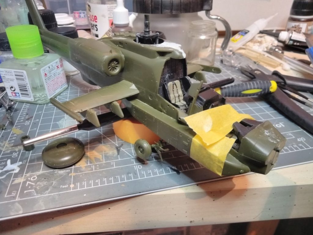 Academy Apache Ah-64 1/48 scale model Main Body Completed