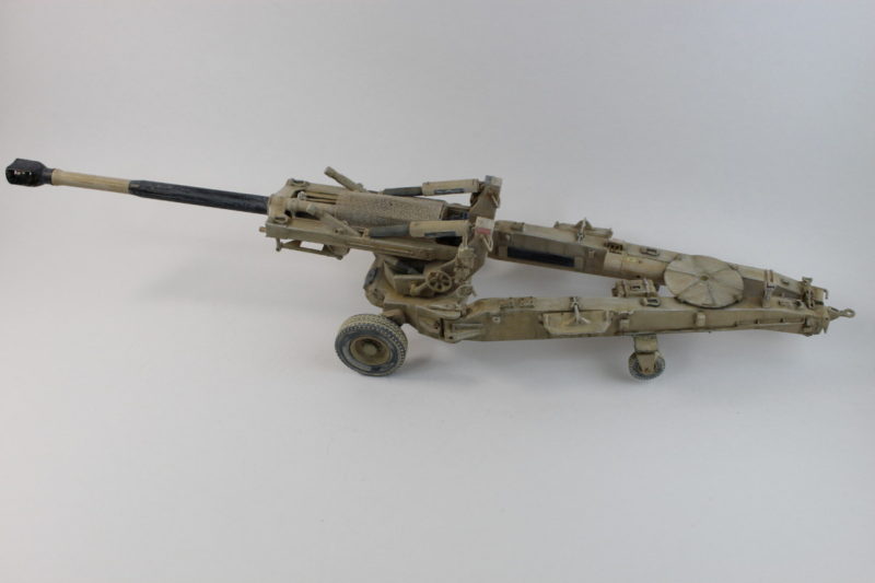 Weathered And Painted Trumpeter M198 Howitzer