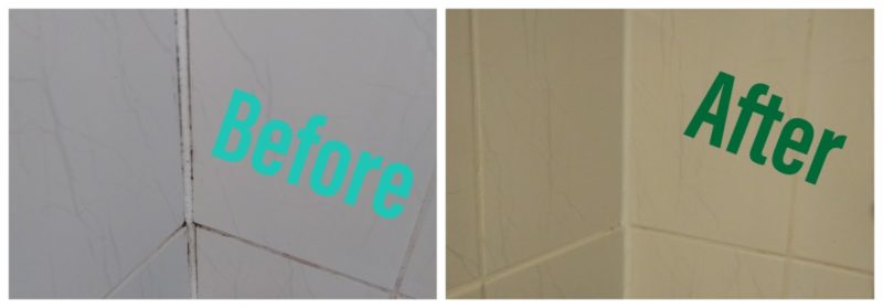 Grout cleaning and replacing sealant in the shower cubicle