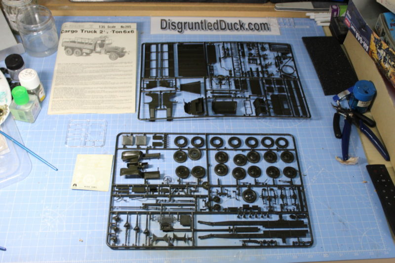 The Sprues from the Italeri Cargo Truck scale model