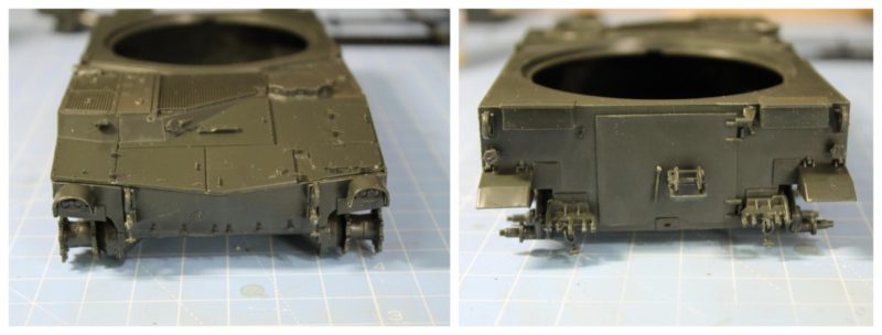 m108 howitzer front and back of the hull finished