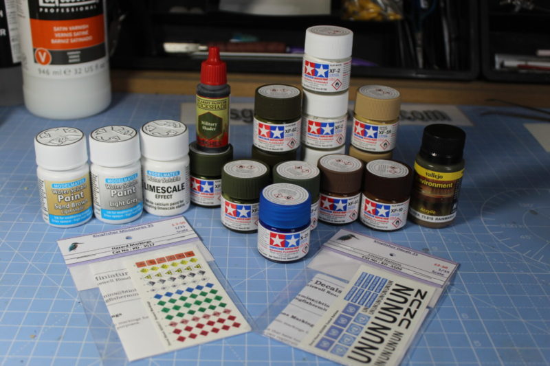 Some New Tamiya Paints And Washes And Decals.