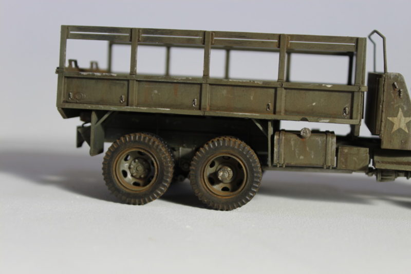 United States Second World War Cargo Truck Model Rear Wheels And Flatbed.