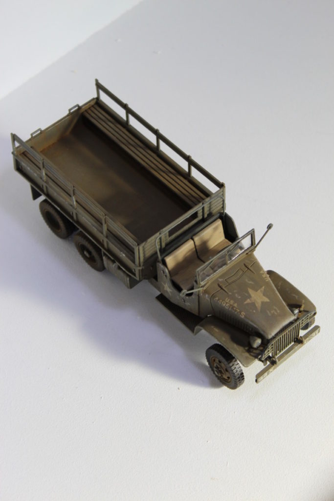 Scale Model GMC Cargo Truck From Above