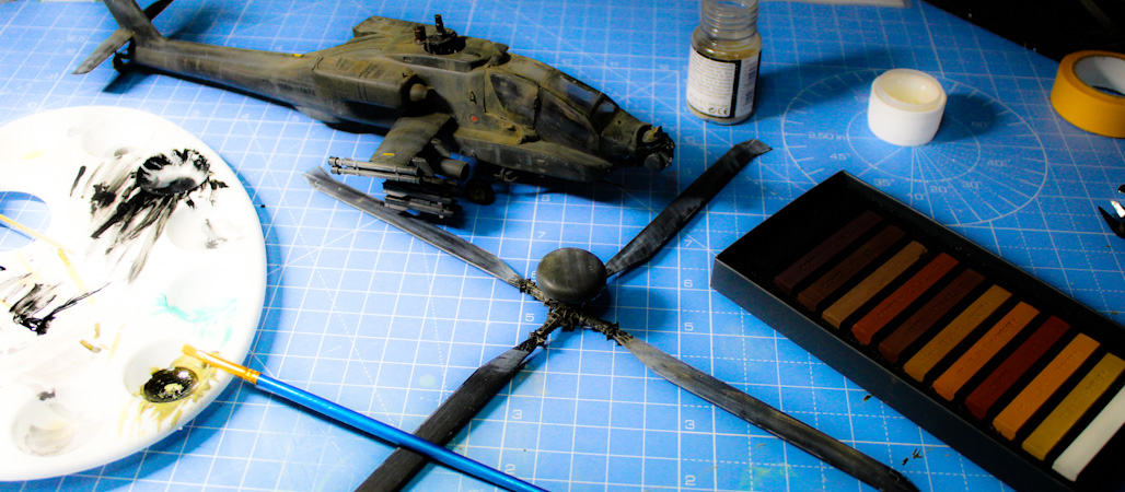 Weathering The Model Apache Helicopter