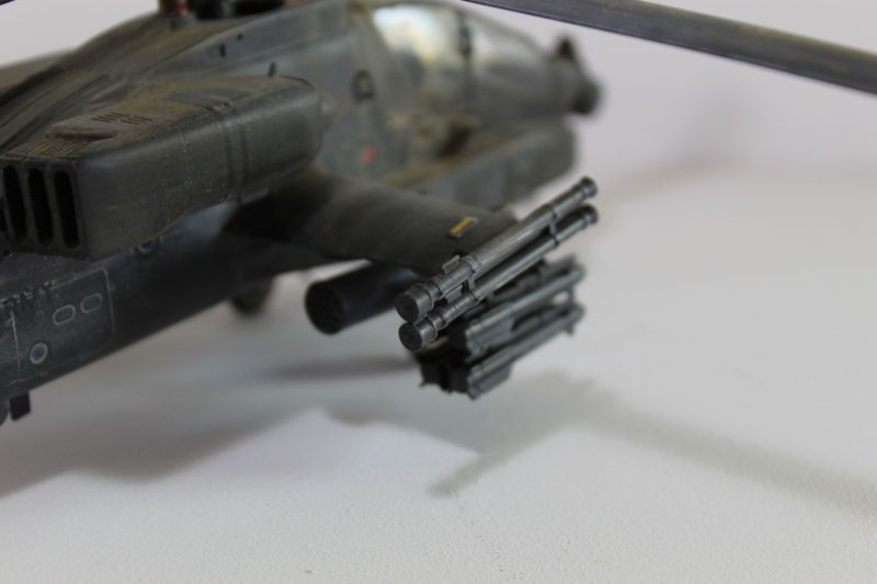 The Apache helicopter model missiles